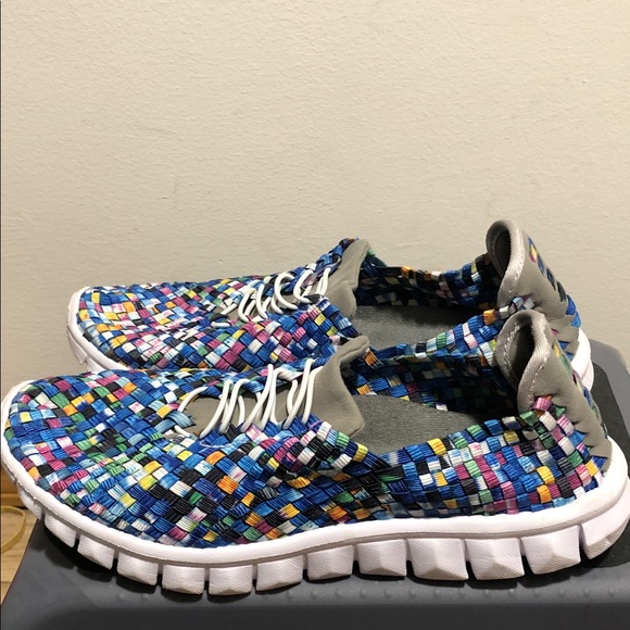 Zee alexis danielle Women’s multi Colorful Woven Sneakers Size 11.5 - Picture 13 of 15